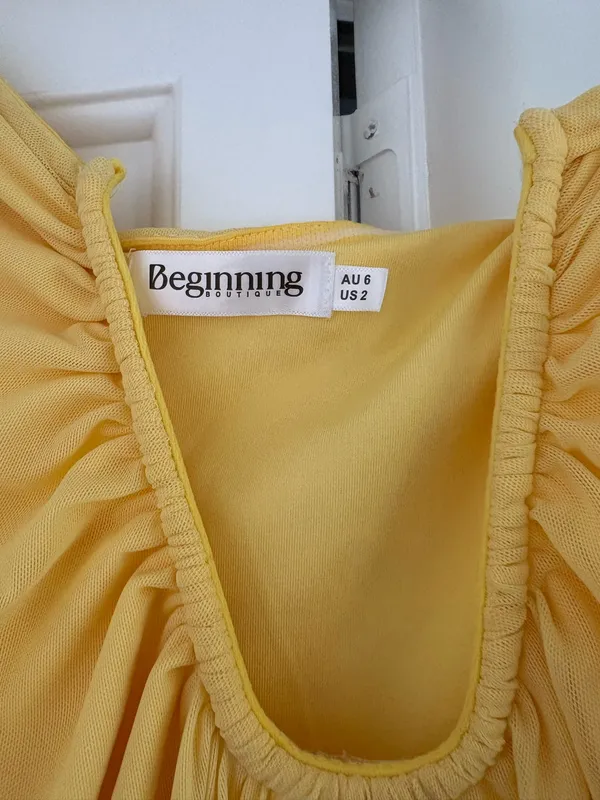 Beginning Boutique Dress Yellow - Image 2