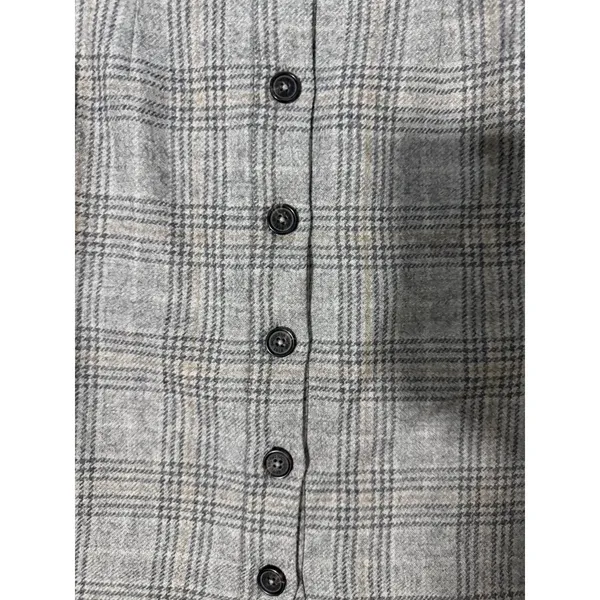 Brooks Brothers‎ 346 Gray Plaid Skirt Front Button Women's Size 6 - Image 6