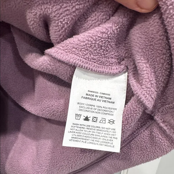 Nike Therma-FIT One Women’s Purple Oversized Long-Sleeve Fleece Top Sweater Sz M - Image 6