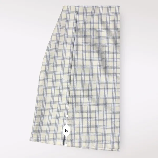 Brandy Melville John Galt Cara Plaid Baby Blue White Mini Skirt‎ Size OS XS/S - Image 5