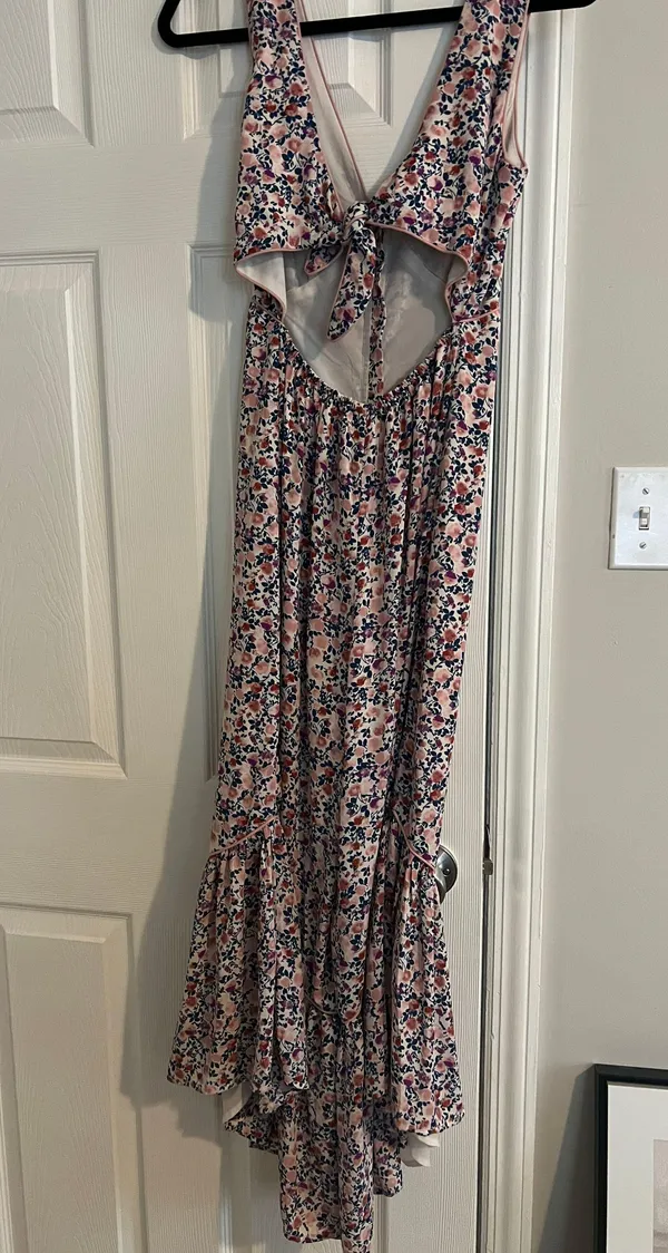 Lulus Make it Beautiful Cream Floral Print Ruffled Tie-Back Jumpsuit - Image 5