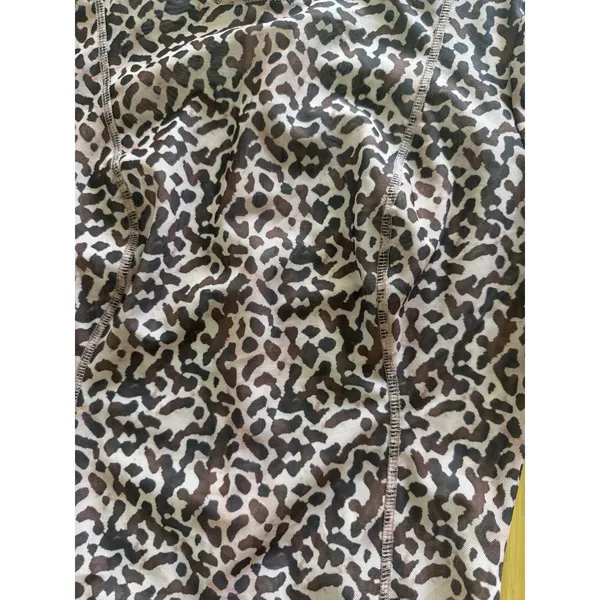 HOUSE OF CB Eleanor Mesh Bodysuit Size Small Brown Leopard Mock Neck Long Sleeve - Image 6