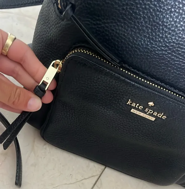 Kate Spade Black Leather Mini Backpack - Image 2