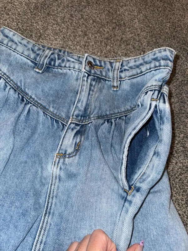 Rolla's High-Waist Pleated Denim Mini Skirt - Image 6