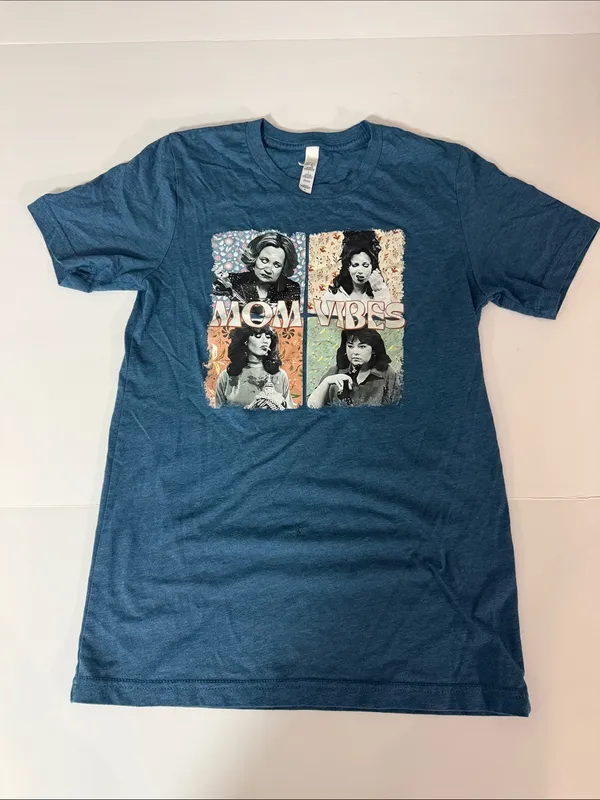 Bella Canvas Blue 'Mom Vibes' Graphic Tee for Kids - Image 5