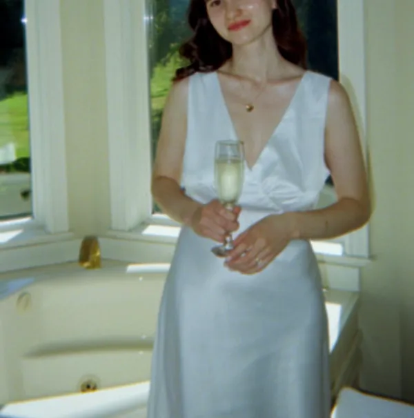 Summer Satin V Neck Sleeveless Backless Tie Waist Silky Cocktail Club Party Mini - Image 5