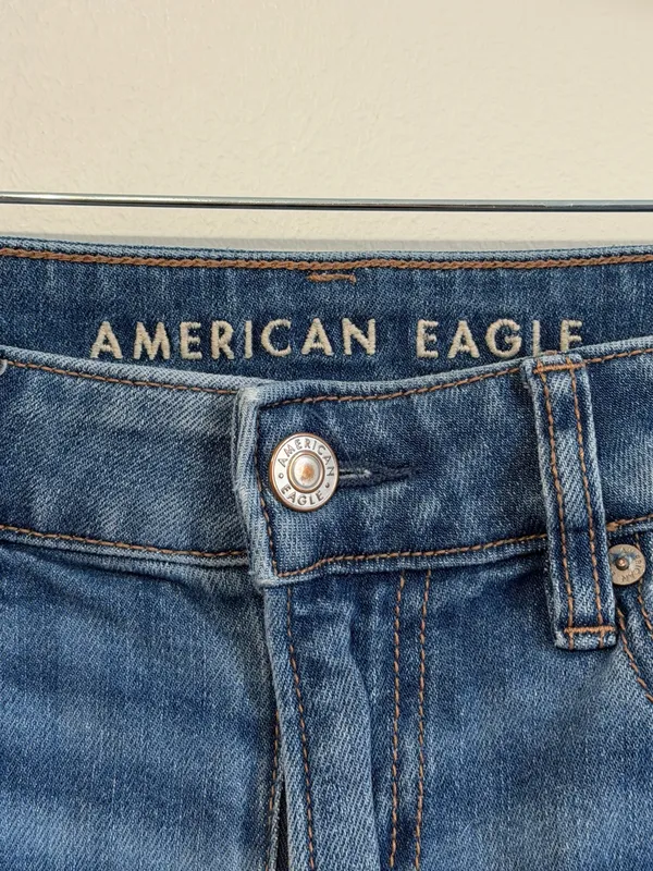 American Eagle Super High-Rise Baggy Wide Leg Jeans Size 4 Short Oversized - Image 4