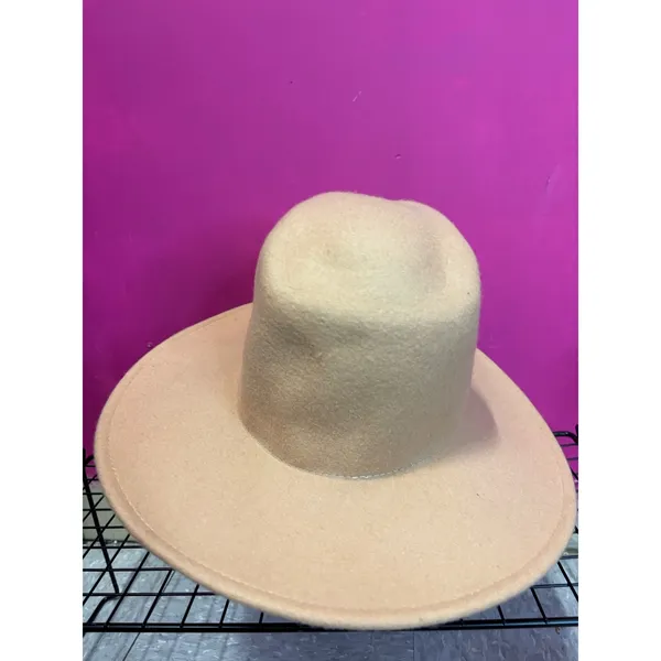 ASN Hats Tan Wide Brim Fedora Wool Blend Hat with Braided Trim NWT - Image 5