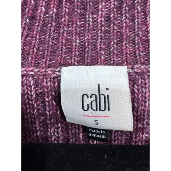 Cabi Small‎ Purple Tunic Sweater Women's V-Neck Cable Knit Bell Sleeve - Image 5