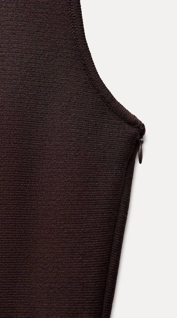 Belted Knit Mini Dress - Image 2