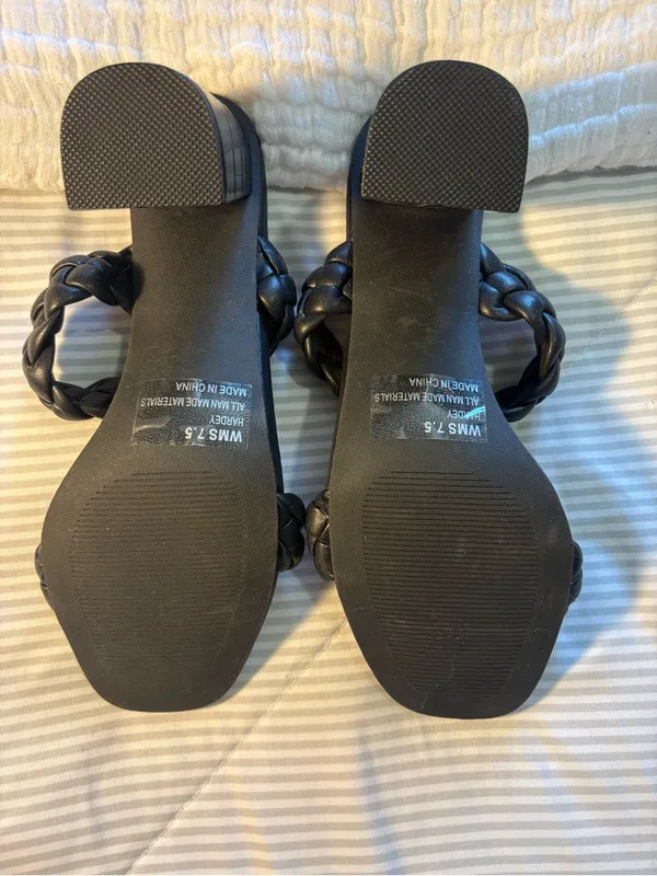 DV by Dolce Vita Black Braided Slide Heels Size 7.5 - Image 7
