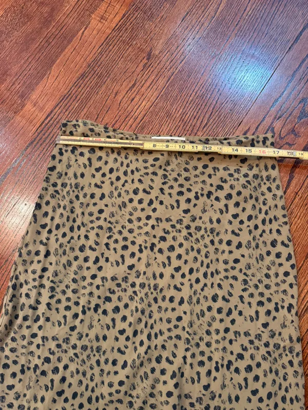 cloth & stone Leopard Print Skirt in Camel and Black Sz M - Image 2