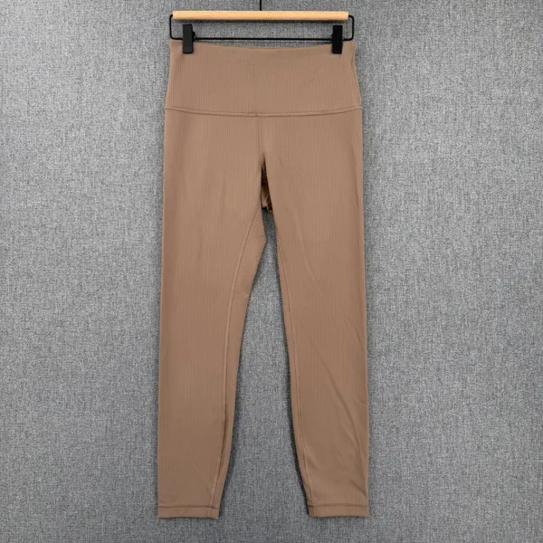 Lululemon Wunder Train High-Rise Ribbed Tight 25" Taupetastic Size 6 Athletic - Image 2