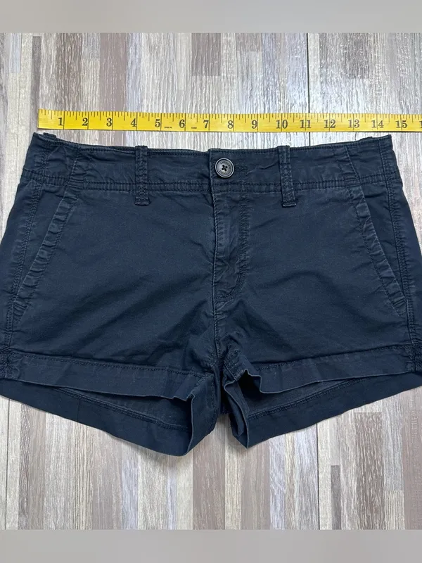 American Eagle Outfitters Women’s Black Shorty Cotton Shorts Size 4 - Image 2