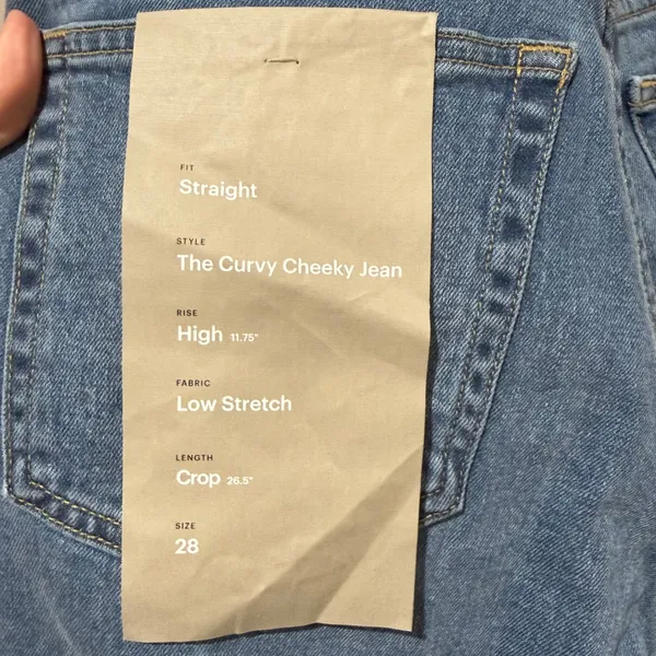 Everlane NWT The Curvy Cheeky Jean Straight Leg Crop Size 28‎ - Image 5