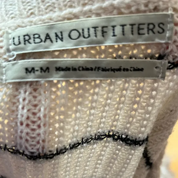 Urban Outfitters Crew Neck Slouch Crop Stripe Knit Sweater Size M A35 - Image 4