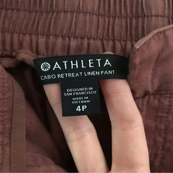 ‎Athleta Cabo Retreat linen cropped wide leg pants 4P - Image 8