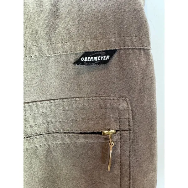 Obermeyer‎ Vintage Ski Pants Women 8 Brown Olive Faux Suede Cortina Gorpcore - Image 8