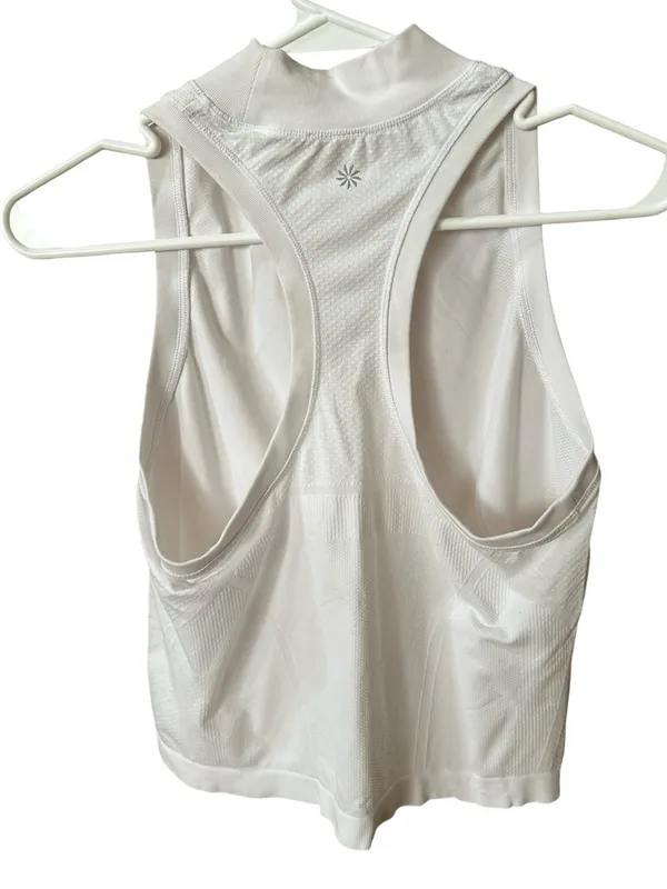 Athleta White Sleeveless Mock Neck Performance Tank - Image 5