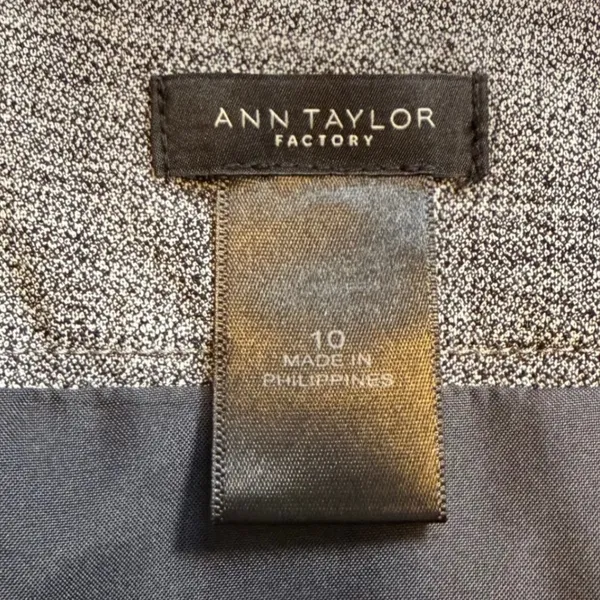 Ann Taylor Gray Textured Pencil Skirt Knee Length Career Wear Lined Back Vent - Image 9