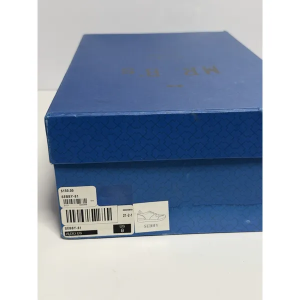 MR. B's By Aldo Shoes Mens Size 8 Beige Leather Casual Sneakers Gum Sole New - Image 8