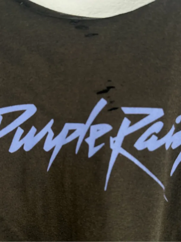 Prince Purple Rain Off The Shoulder Tee Black Size XXL - Image 3