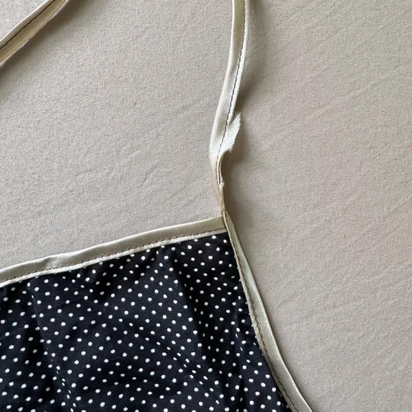 Polka Dot Granny Apron Black - Image 4