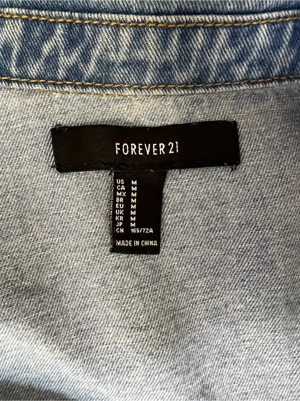 Forever 21 Light Blue Denim Romper Jacket - Image 6