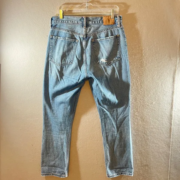 876 | Aeropostale 90s Super High Rise Straight Jeans Distressed Women's Size‎ 8 - Image 2
