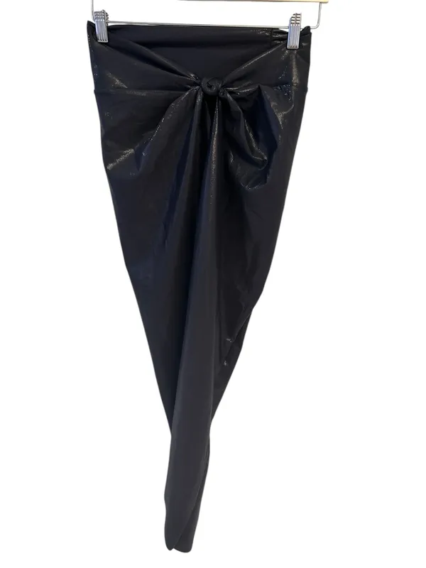 NWT black SKIMS Liquid Shine Swim Sarong Skirt XS onyx - Image 7
