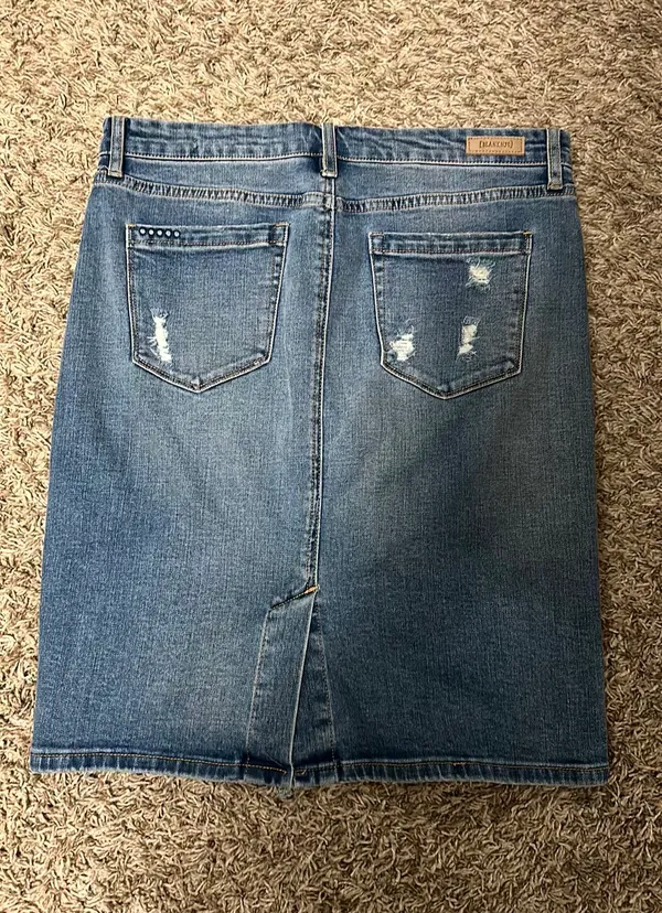 BLANK NYC Distressed Jean Skirt SIZE 29 - Image 2