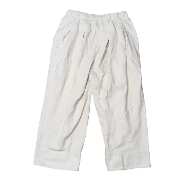 Free People Beach Pants Womens‎ Small Cream Cotton Ribbed Wide Leg Pleated Crop - Image 4