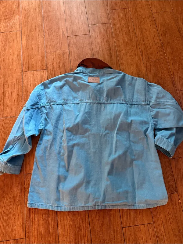 Free People Lemon Denim Jacket- size XL - Image 5