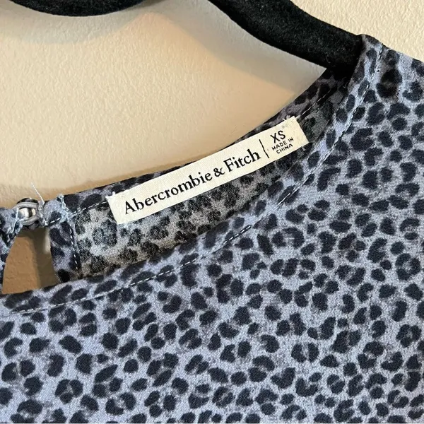 ✨ Abercrombie & Fitch Gray Black Leopard‎ Cheetah Mini Dress XS - Image 7