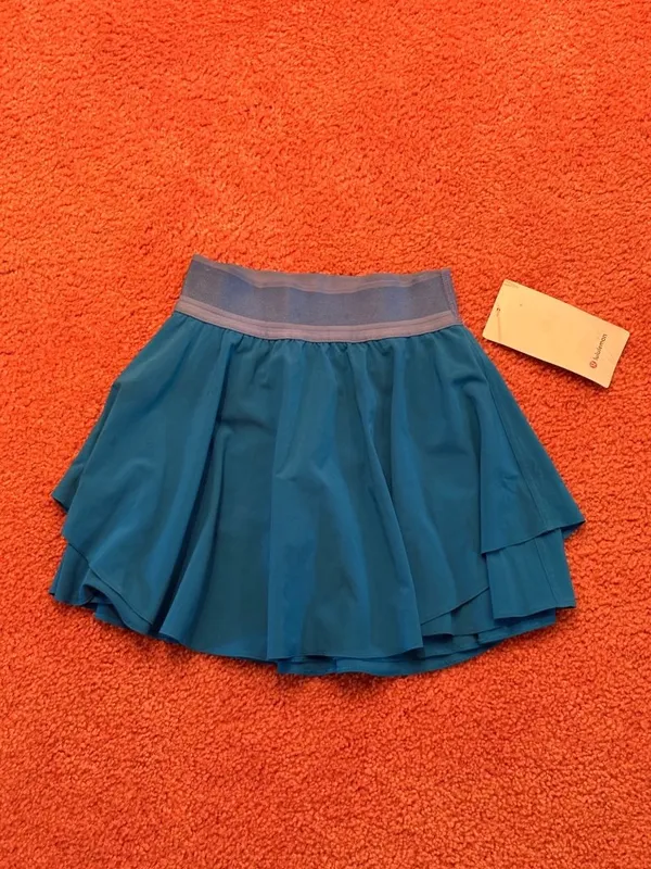 NEW NWT Lululemon Court Rival High Rise Skirt Long 15" Poolside Lined Shorts 0 - Image 2
