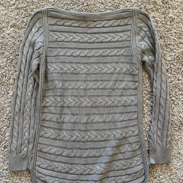 Lauren Ralph Lauren Gray Cable Knit Sweater - Image 7
