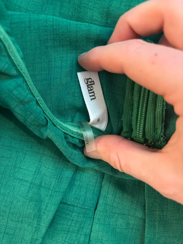 glam kelly Green Strapless Ruffle Romper - Image 3