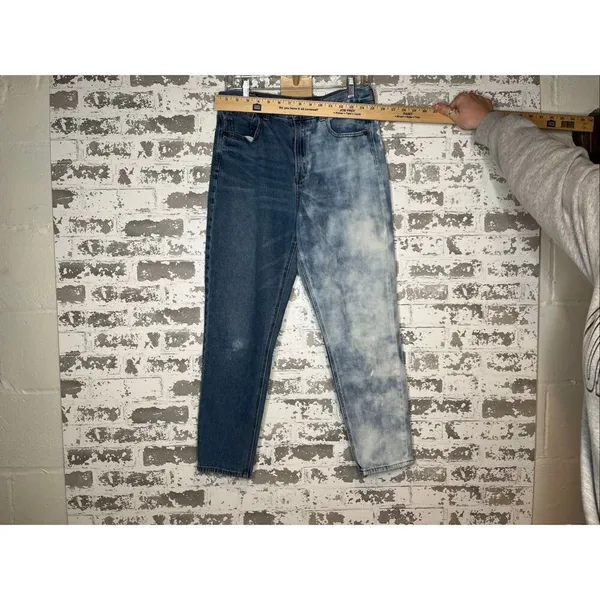American Eagle | women mom jean bleach washed denim - Image 7