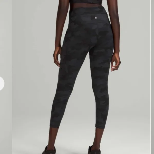 Lululemon Gray Camouflage Power Through High Rise Leggings 4 - Image 4