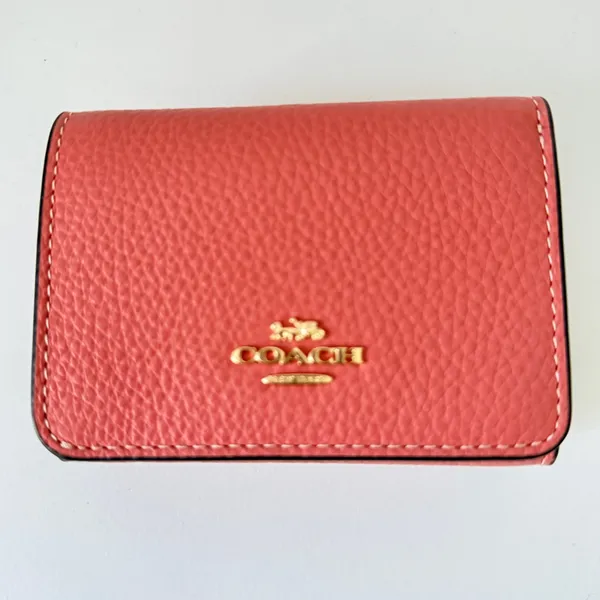 Coach Card Holder Wallet In Signature Canvas with Floral Print - Image 3
