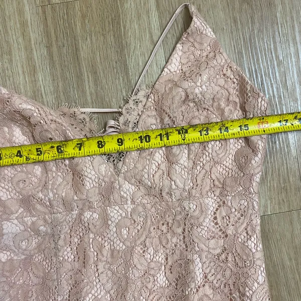 Bardot Nude Blush Lace Midi Dress - Image 5