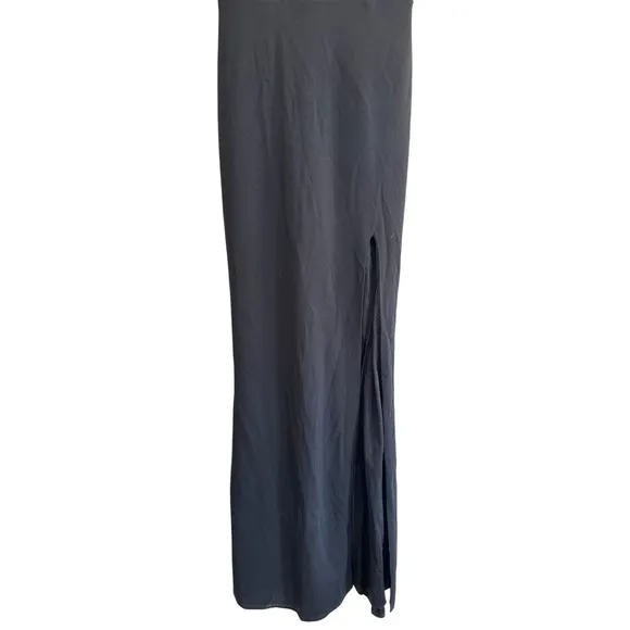 City Studio Black Formal Dress V-Neck Rhinestone Trim Maxi Gown Dramatic‎ Chic - Image 3