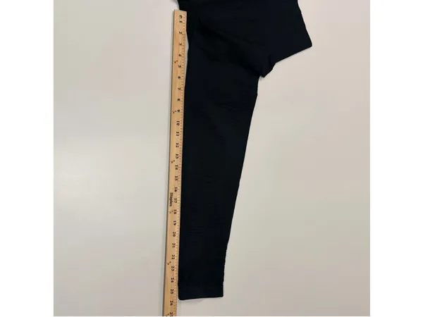 Women’s Large Black High Rise Seamless Compression Leggings b1 - Image 4