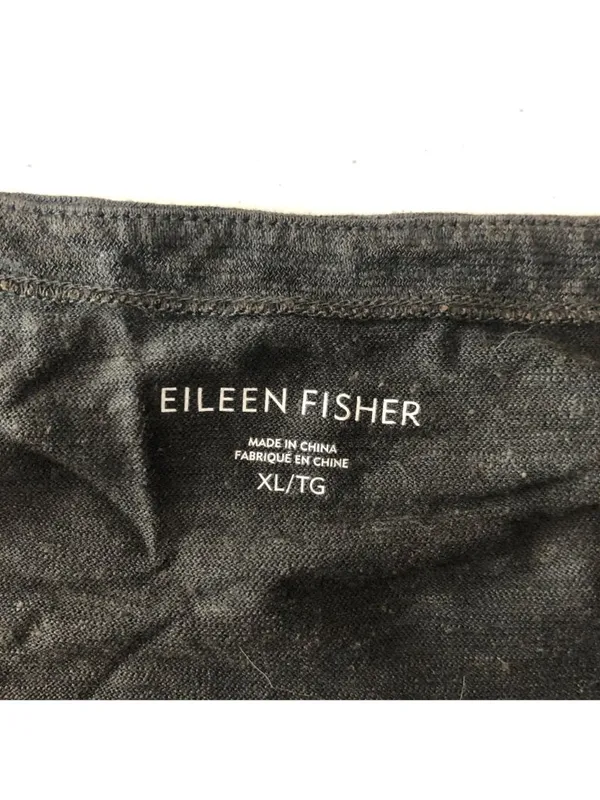 Eileen Fisher Sleeveless Charcoal Gray Knit Tank Dress XL Organic Cotton Hemp - Image 3