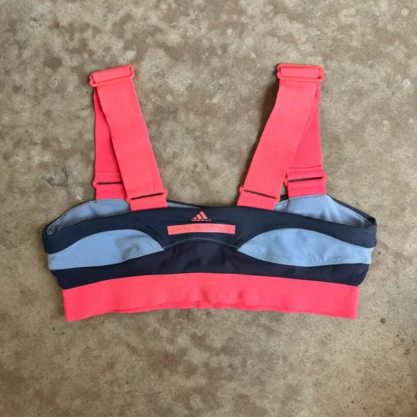 Adidas x Stella McCartney Thick Strap Colorblock Bikini Top Sports Bra Small - Image 2