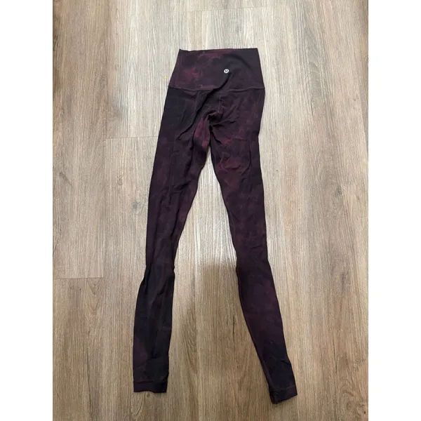 Lululemon Align High Rise 28 Pant Diamond Dye Cassis‎ Black Size 6 Yoga Leggings - Image 2