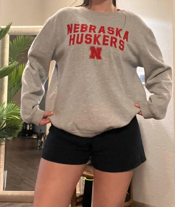 Captivating Apparel Oversized Nebraska Crewneck - Image 2
