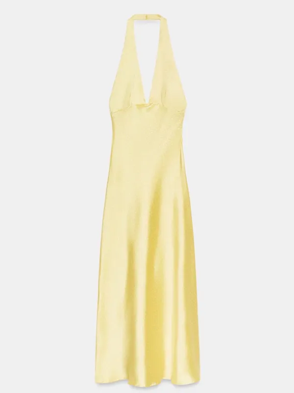 Nwt Zara Polka Dot Satin Effect Midi Dress Size S - Image 5