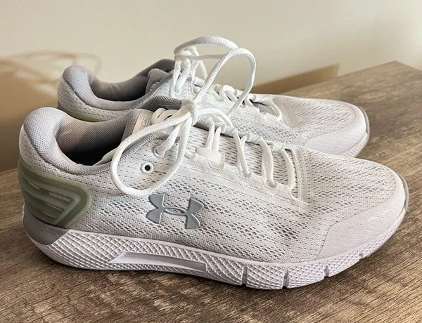 Under Armour Charged Rogue Running Sneakers Woman’s 10 White Gray - Image 10