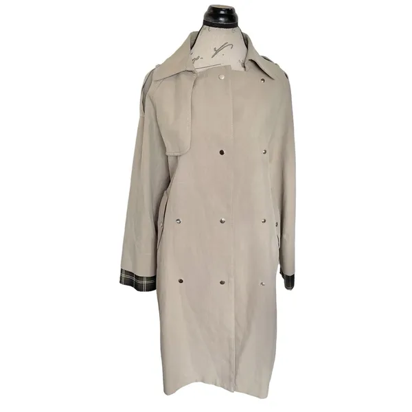 One Nine Eight Six 1986 Womens Trench Coat Sz XL Jacket Minimalist Winter Fall - Image 2